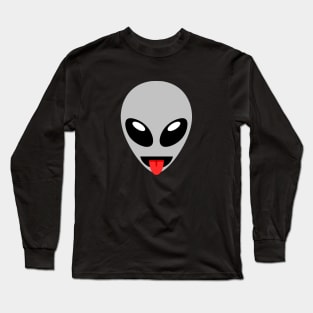 Alien Emoji With Tongue Sticking Out Long Sleeve T-Shirt